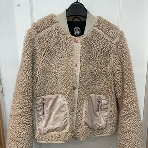 Scotch and Soda fuzzy bomber jacket